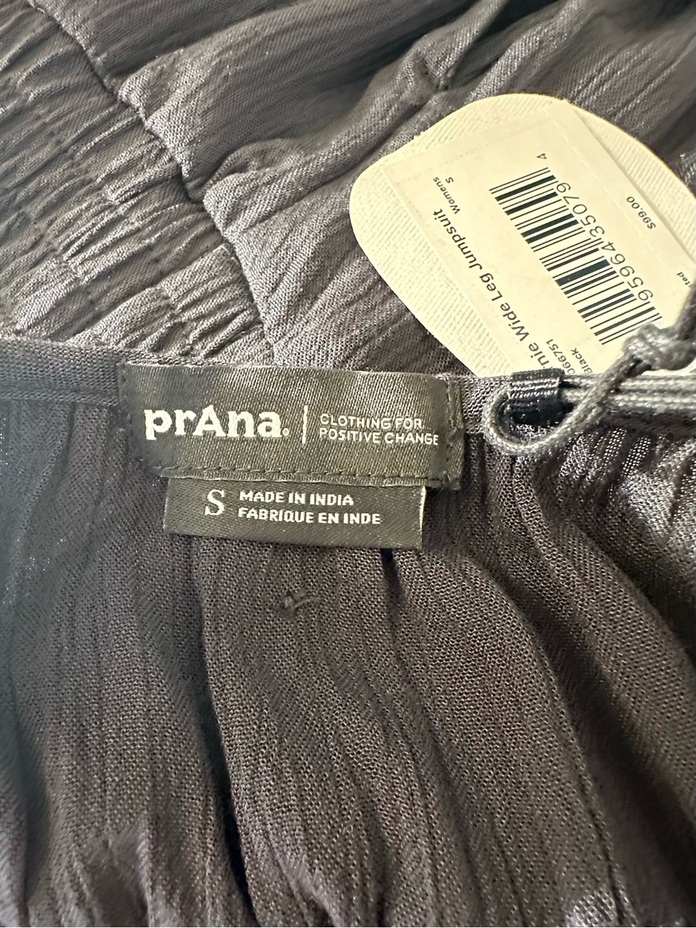 NWT PrAna Fernie Wide Leg Jumpsuit in Black. Size S - Picture 11 of 14